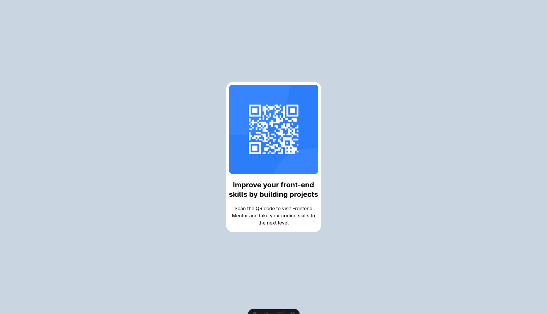 Captura del reto QR code component